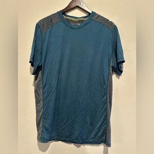 Smartwool Men's Teal and Charcoal Short Sleeve Tee